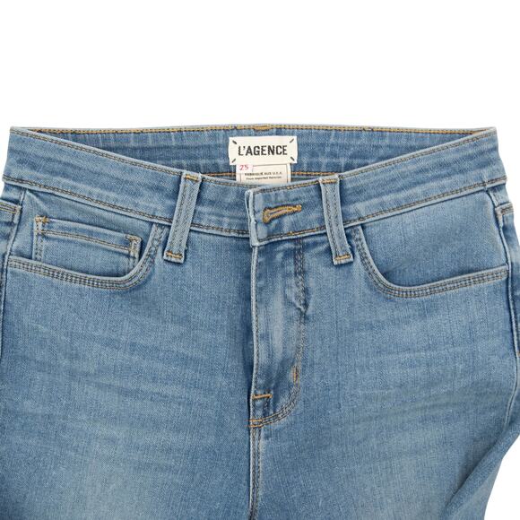 L'agence Mid-Rise Distressed Skinny Jeans Size 25 - Picture 4 of 8